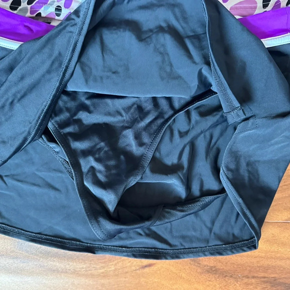 ZeroXposur Purple and Black Halter Tankini and Skort Set size 8/10 - Picture 5 of 8